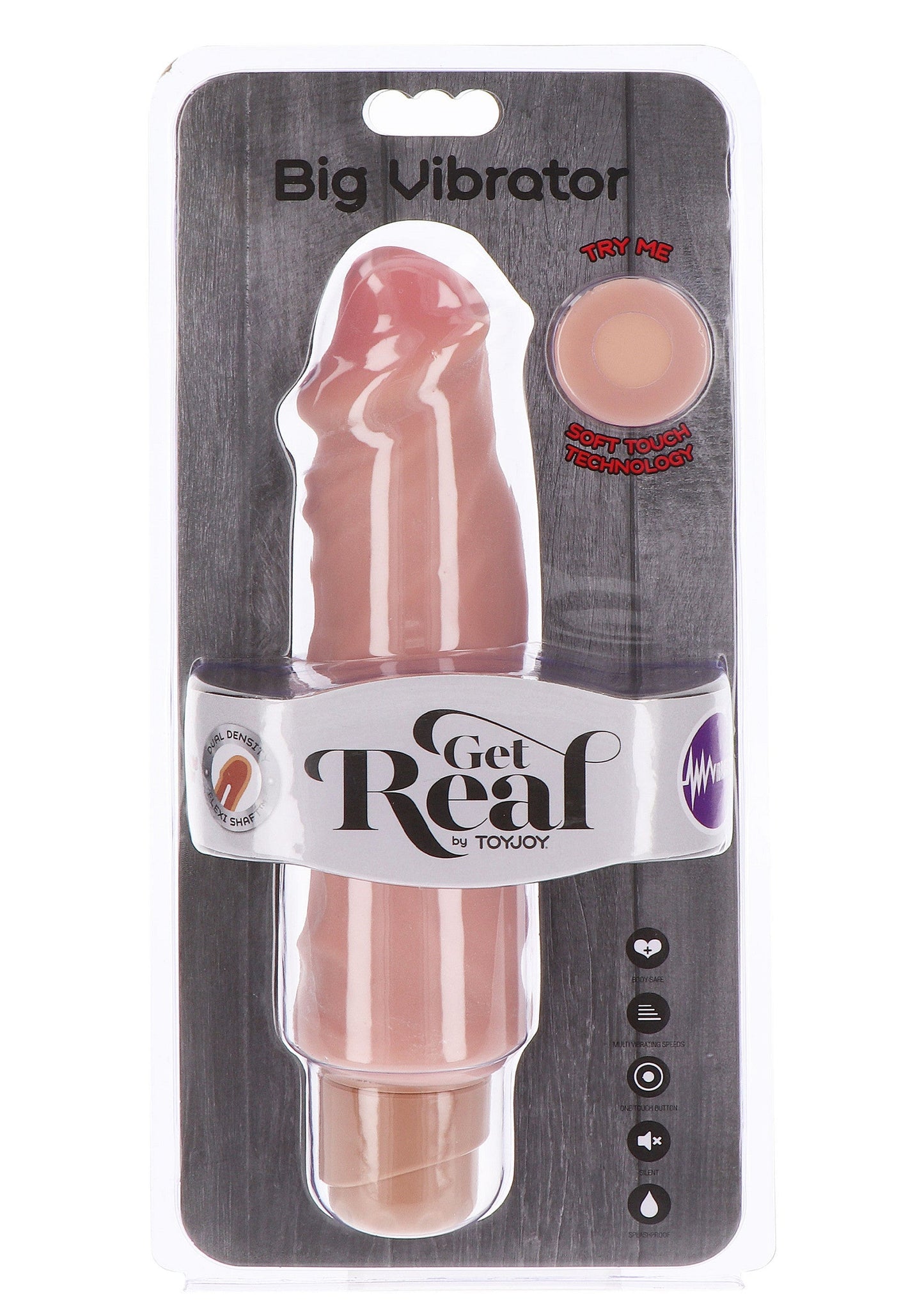 10194 toyjoy get real dual density vibrator tpe 23cm