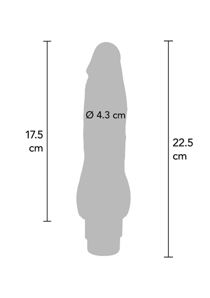 10195 toyjoy get real dual density smooth vibrator tpe 225cm