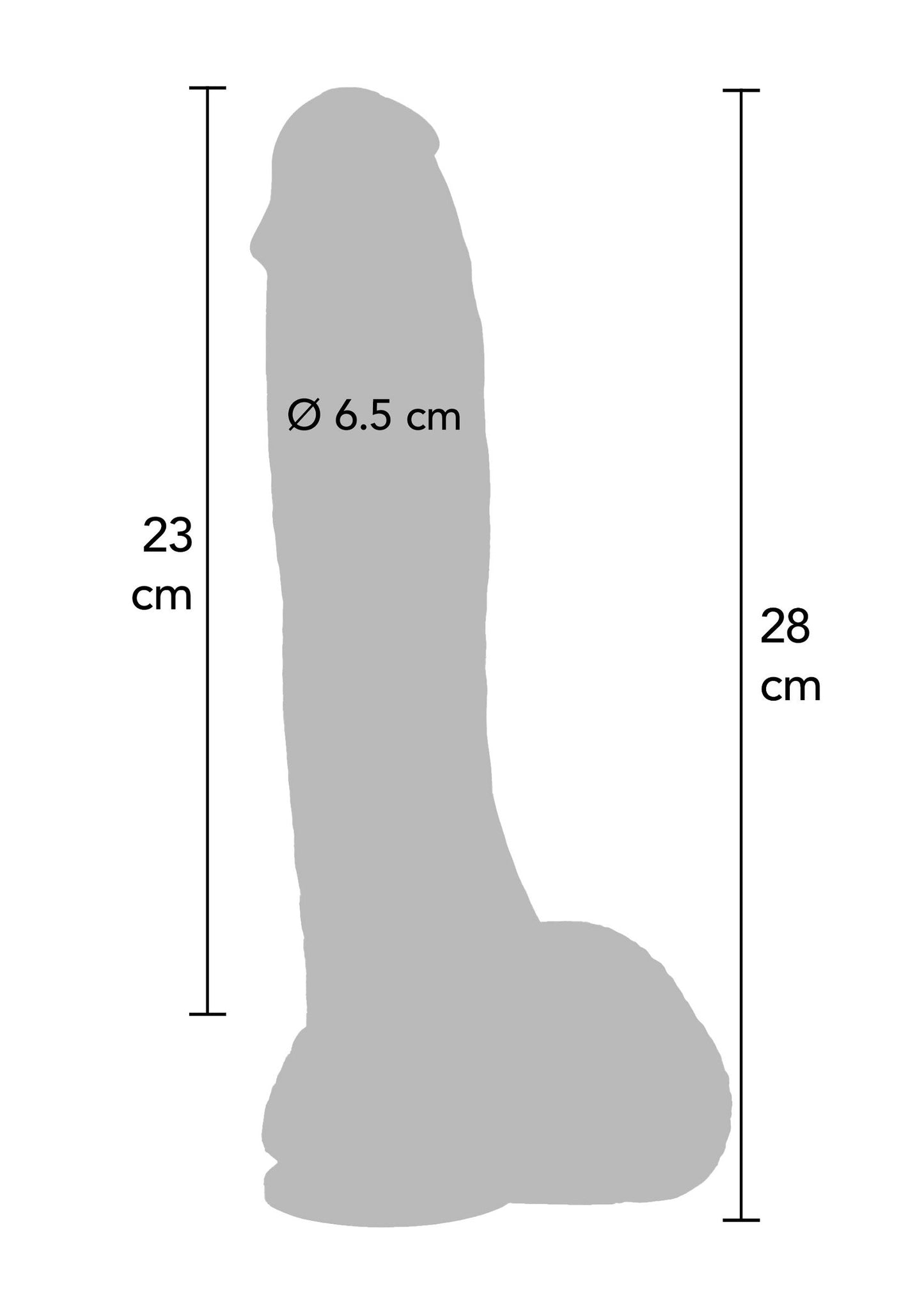10207 toyjoy get real extreme xxl dildo pvc 28cm