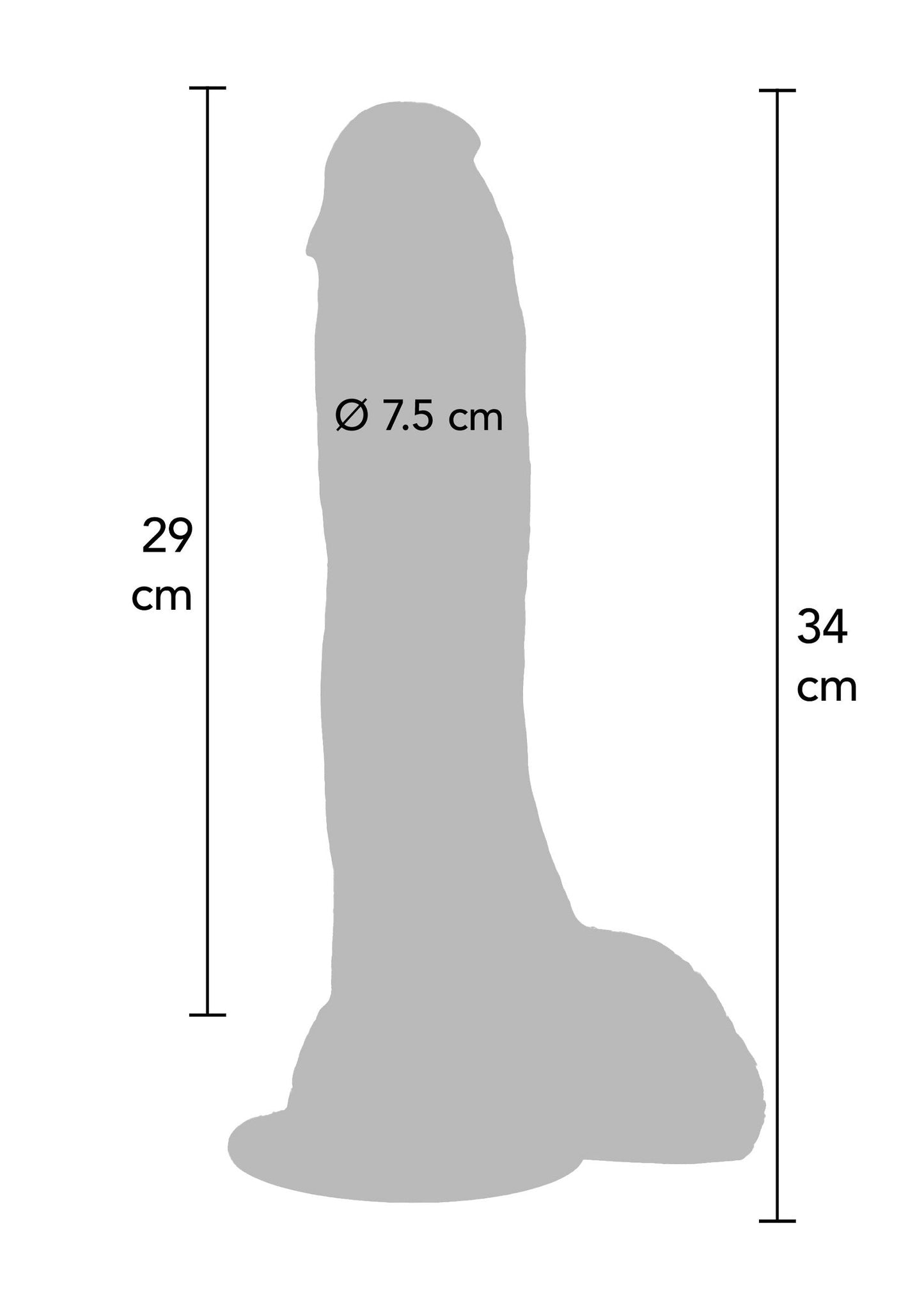 10208 toyjoy get real extreme xxxl dildo pvc 34cm