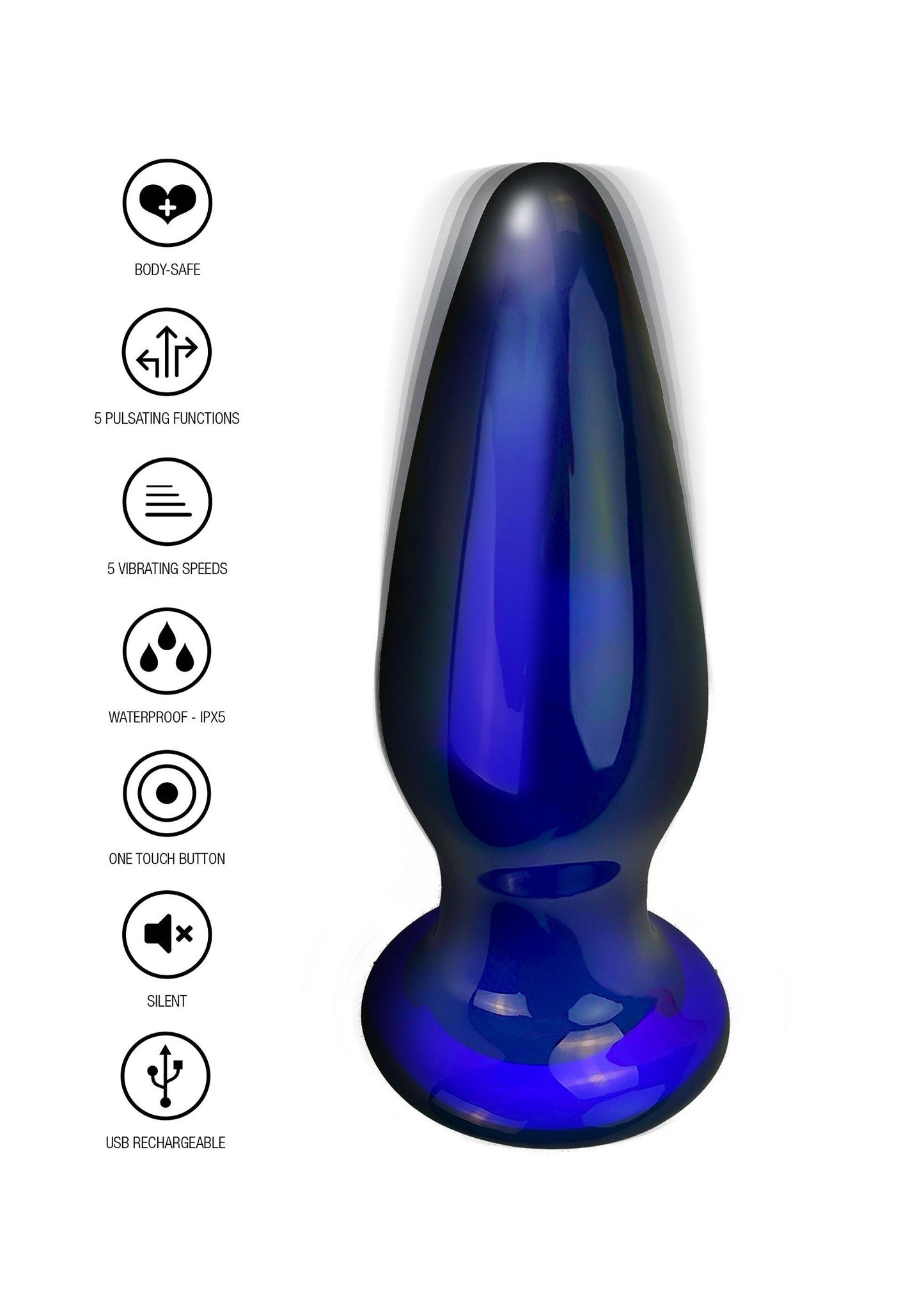 10216 toyjoy buttocks shining vibrating glass plug