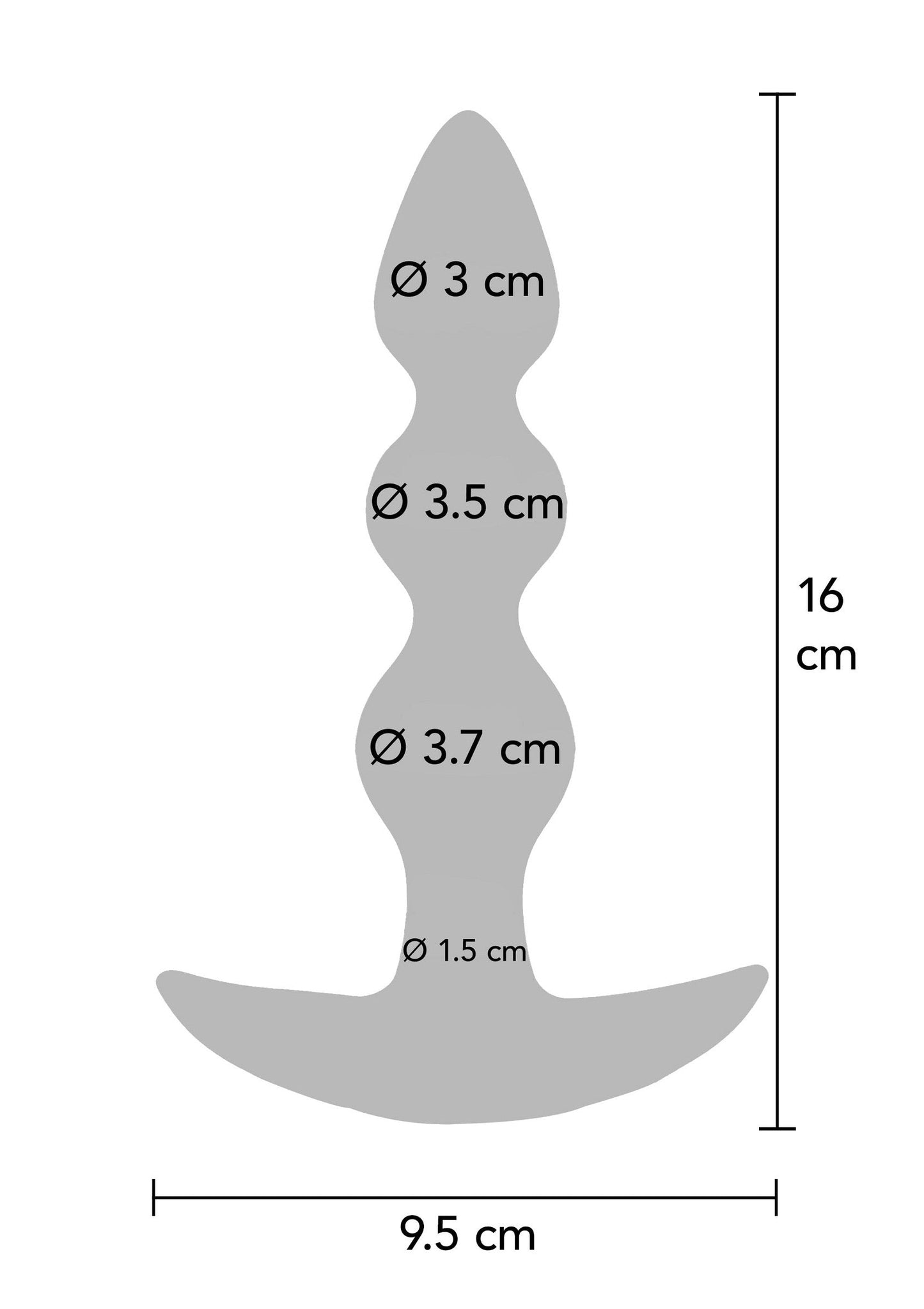 10221 toyjoy buttocks the bold beaded vibr anal plug