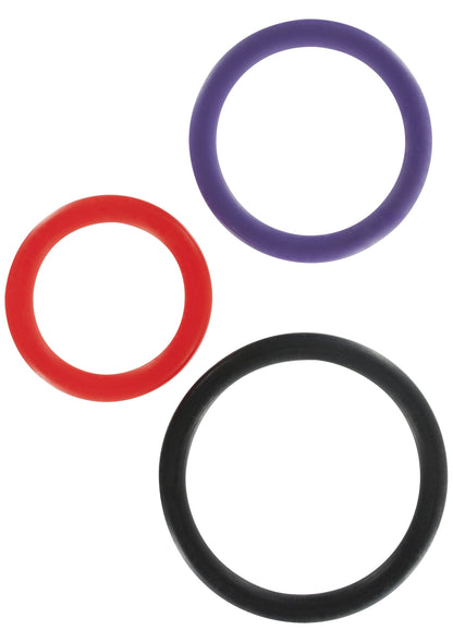 10313 toyjoy basics triple rings multicolor 3 pcs