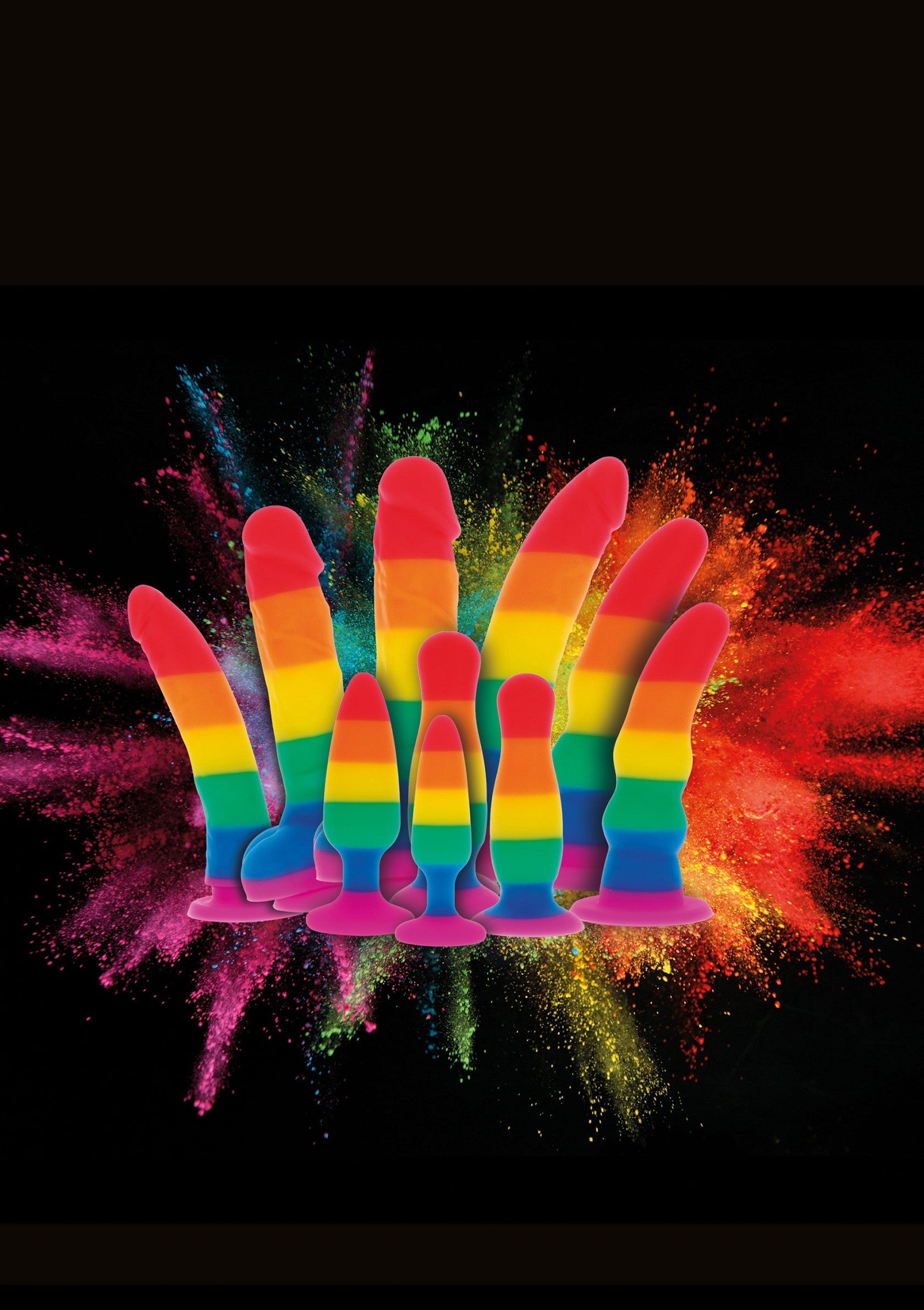 10556 toyjoy pride rainbow lover dildo 18cm