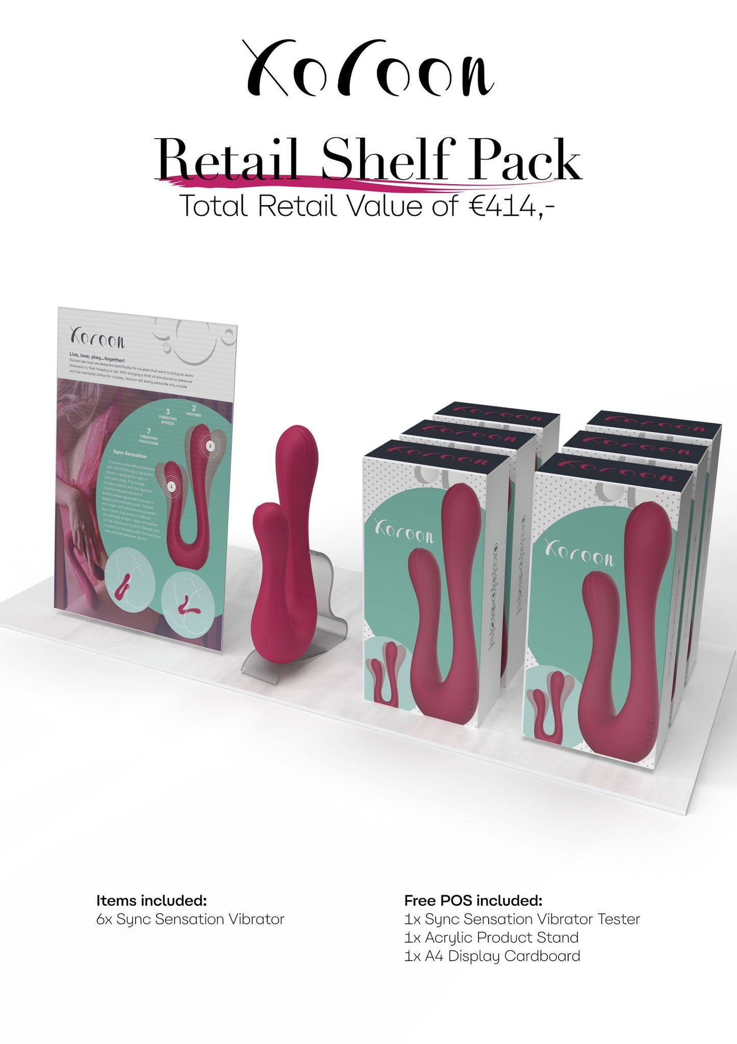 Retail Shelf Pack: Xocoon Sync Sensation Vibrator