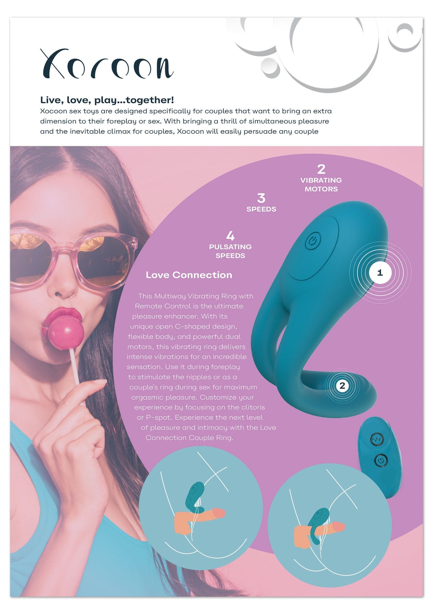 Retail Shelf Pack: Xocoon Love Connection Couples Ring