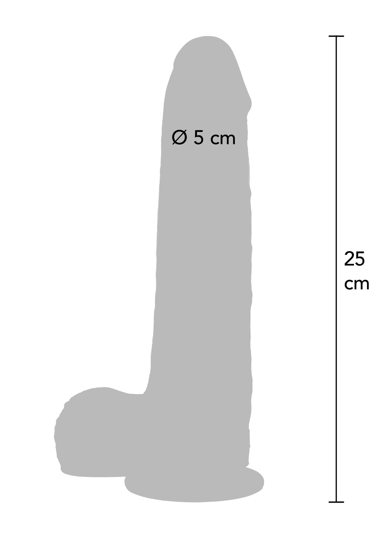 Foreskin Dildo Vibrating Silicone 25 cm