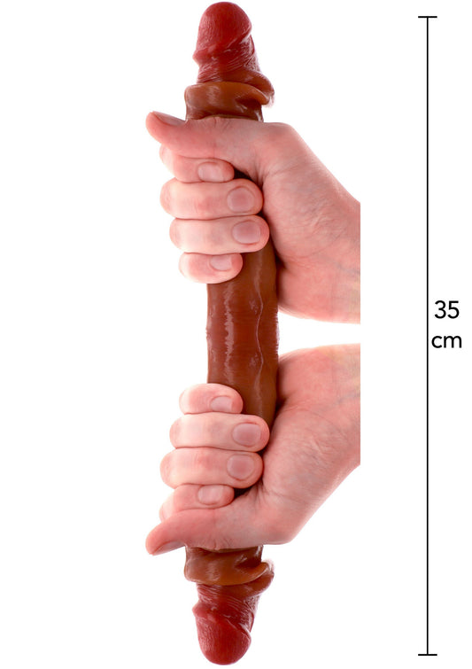 11206 toyjoy get real foreskin double dong silicone 35cm