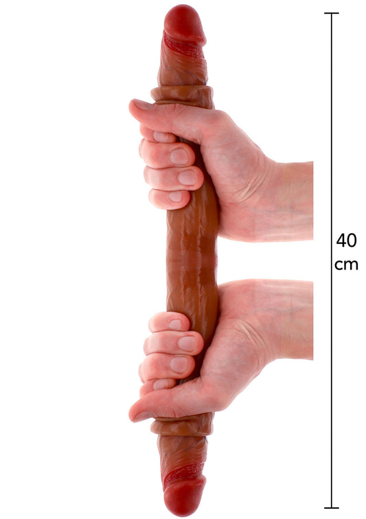 11207 toyjoy get real foreskin double dong silicone 40cm