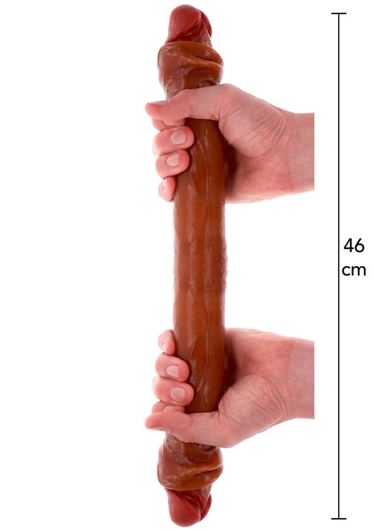 11208 toyjoy get real foreskin double dong silicone 46cm