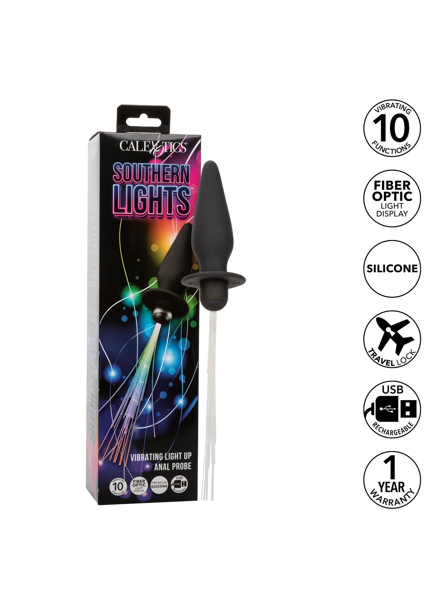 11975 calexotics southern lights vibrating light up anal probe