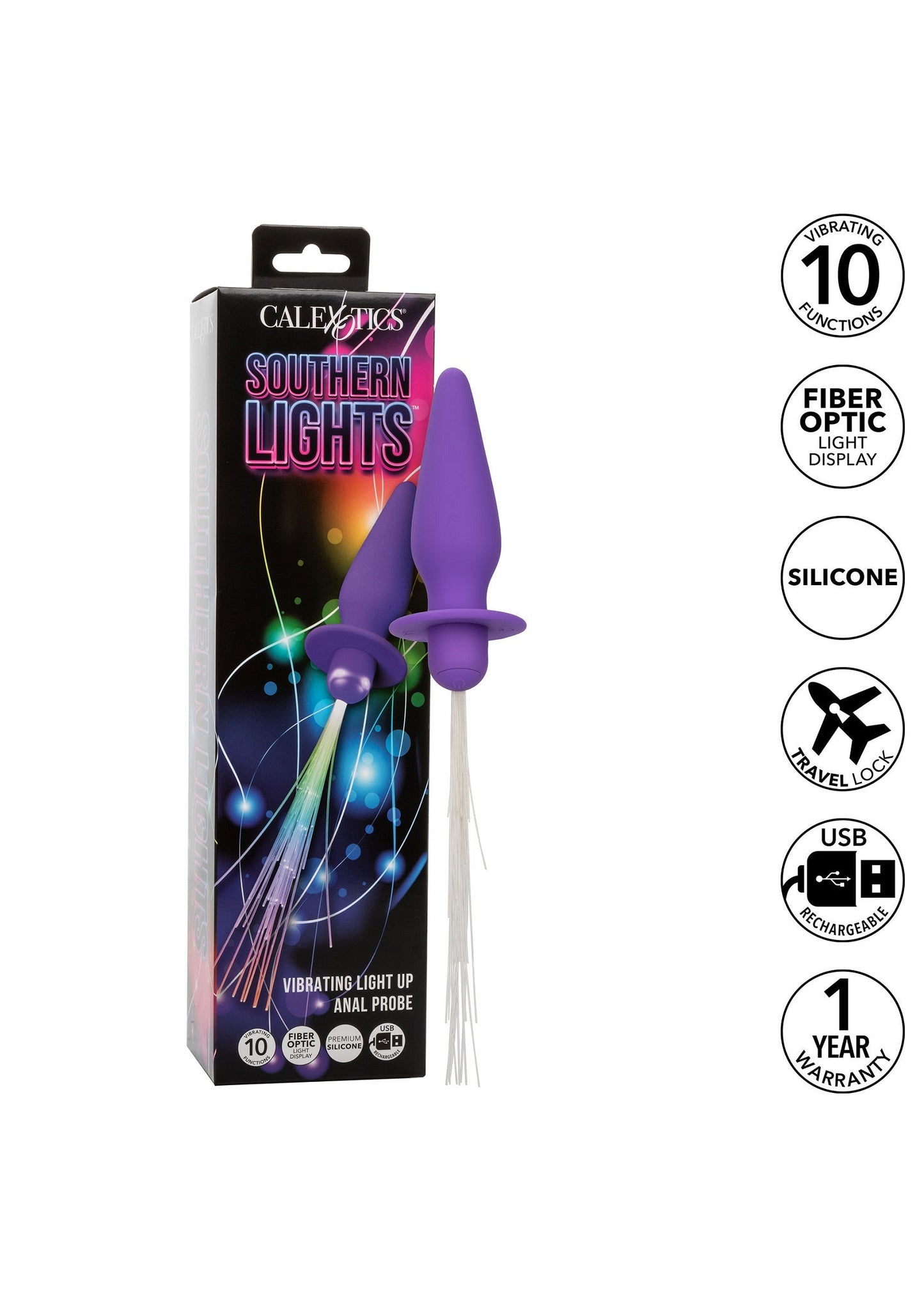 11975 calexotics southern lights vibrating light up anal probe