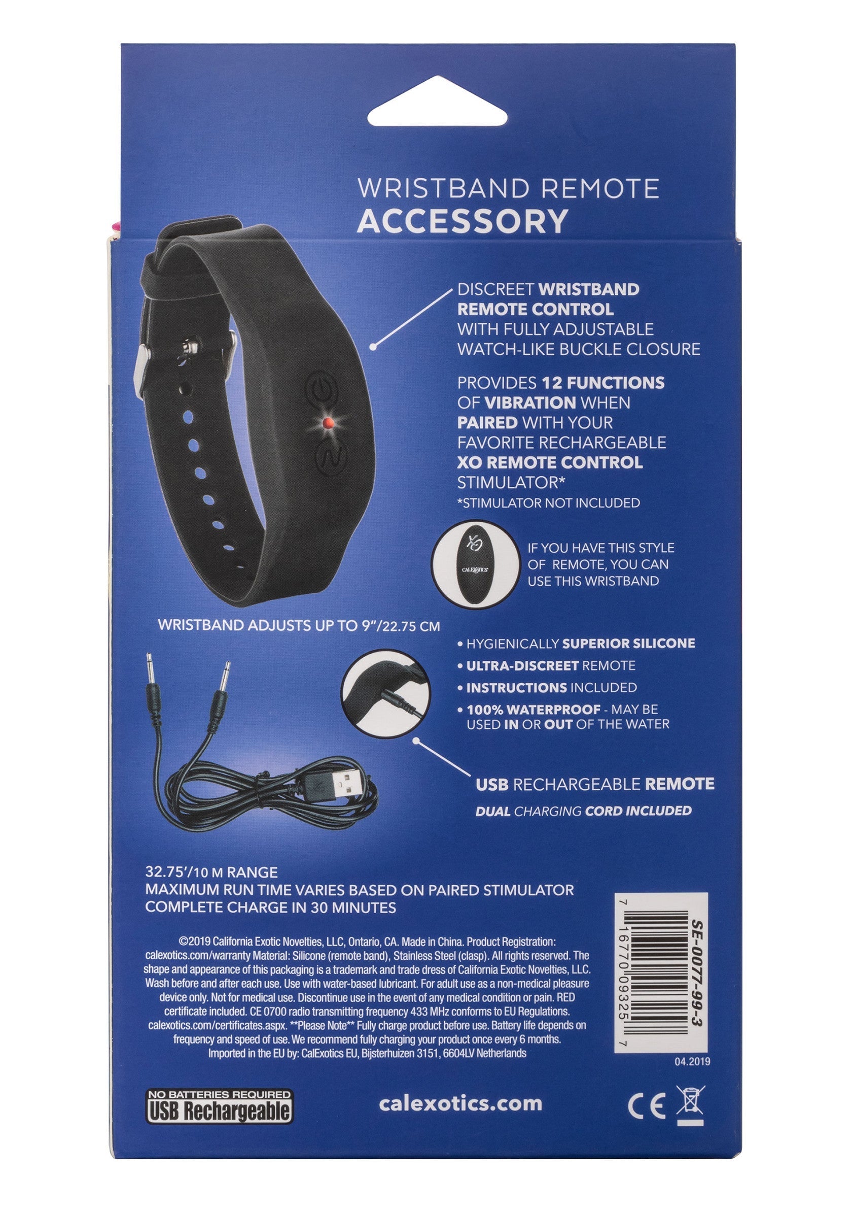 12056 calexotics remote controlled vibes wristband remote accessory