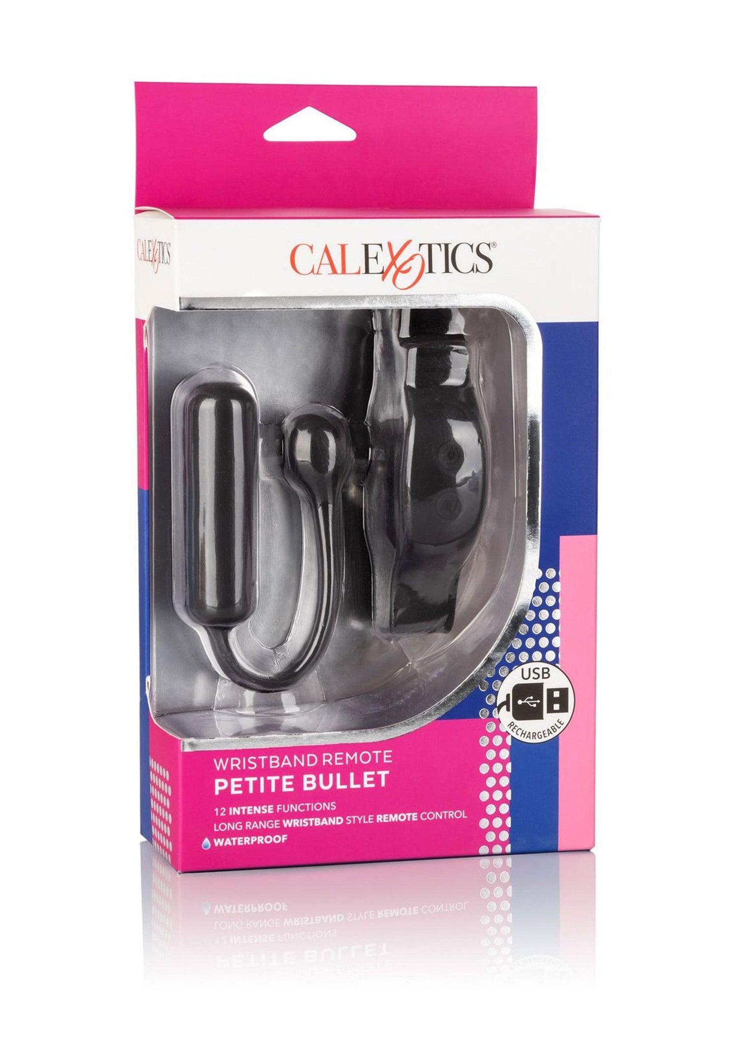 12057 calexotics remote controlled vibes wristband remote petite bullet