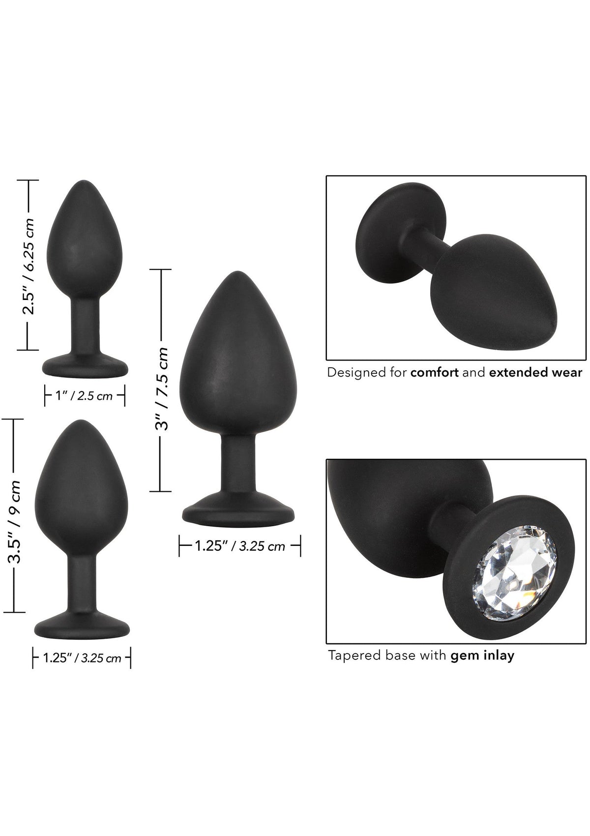 12108 calexotics anal silicone gem anal kit