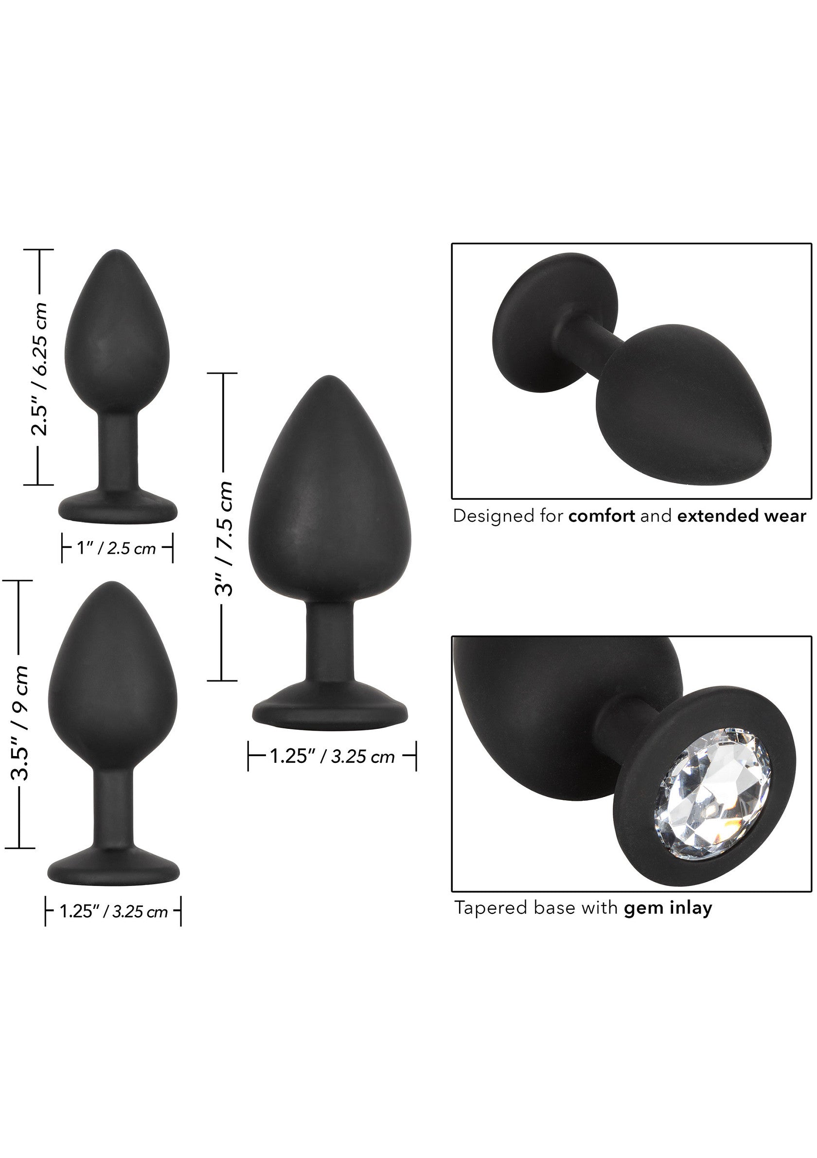 12108 calexotics anal silicone gem anal kit