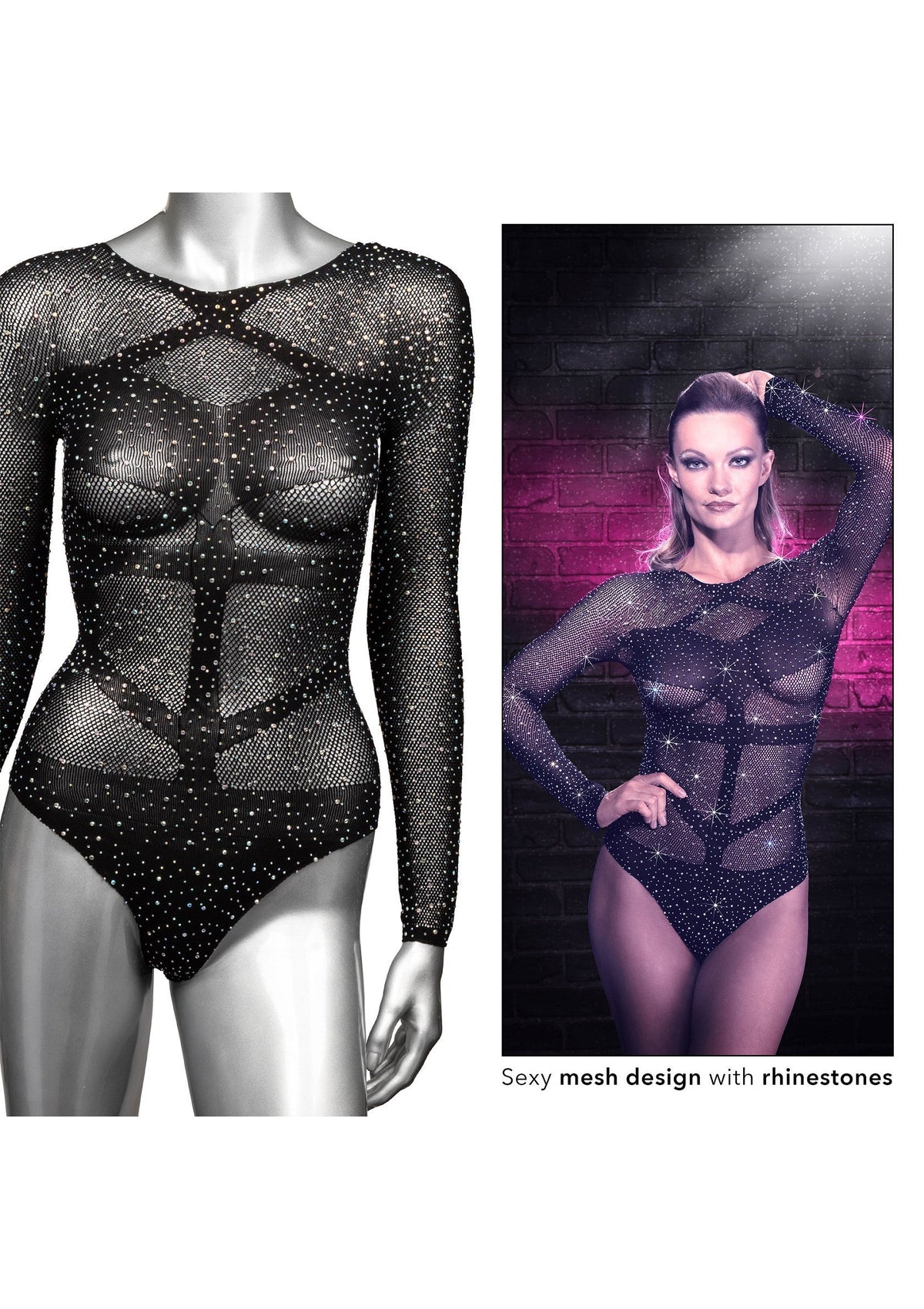 12269 calexotics radiance long sleeve bodysuit