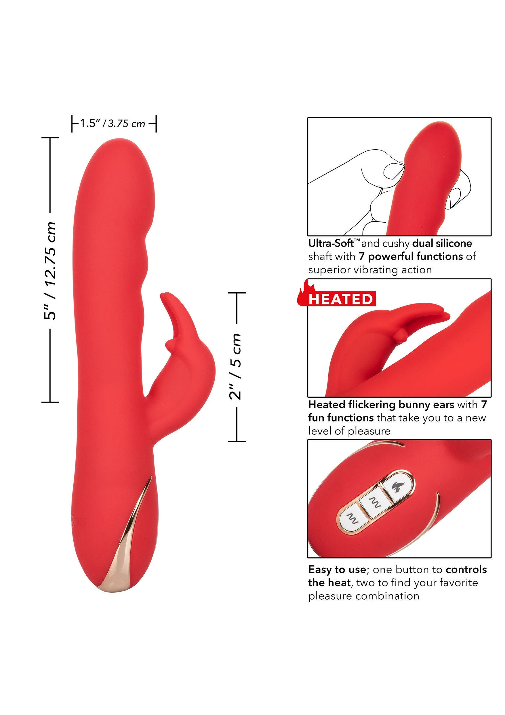12434 calexotics jack rabbits signature heated ultra soft rabbit
