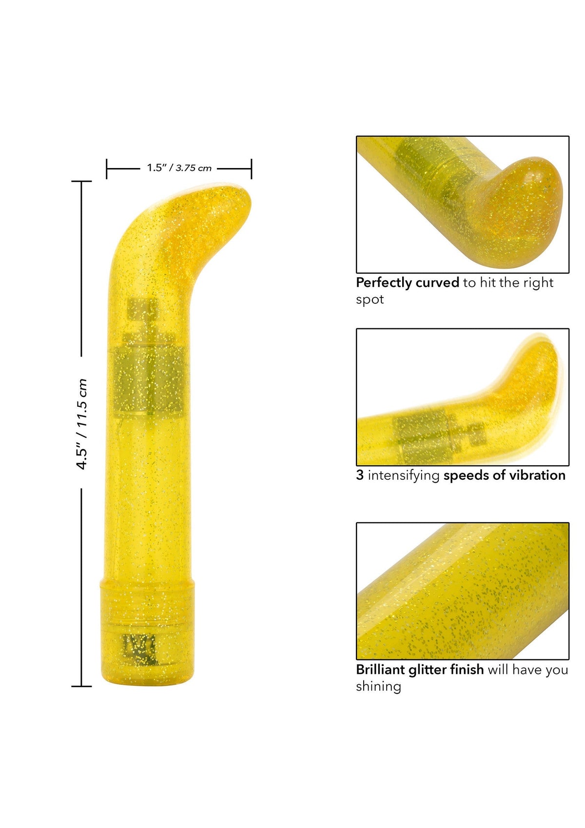 12516 calexotics personality vibes sparkle mini g vibrator
