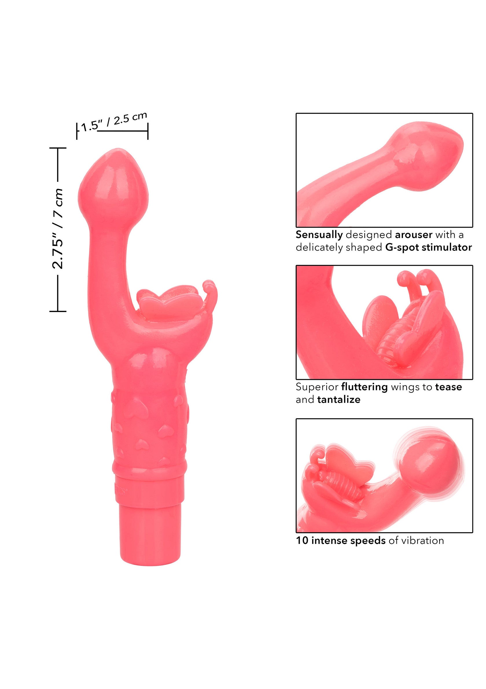 12529 calexotics kiss vibes rechargeable butterfly kiss
