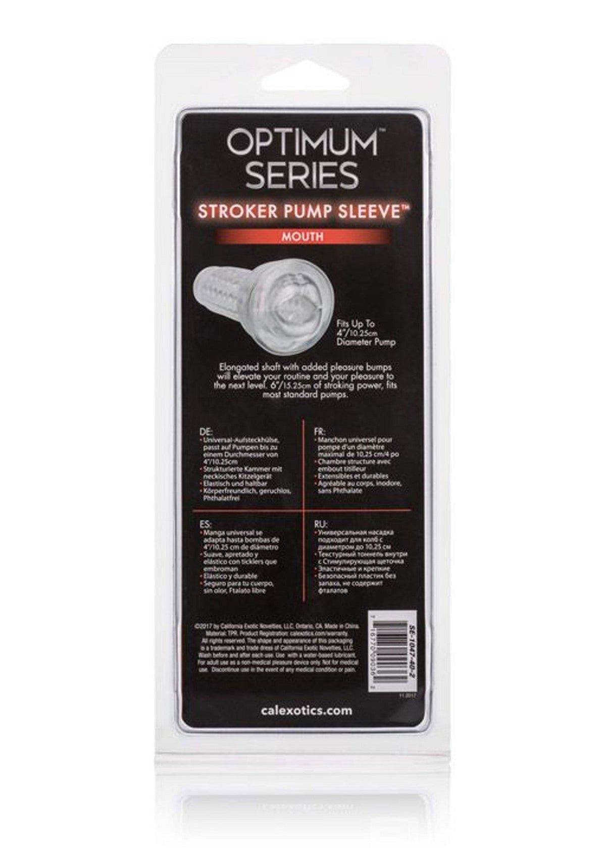 12586 calexotics optimum series stroker pump sleeve mouth