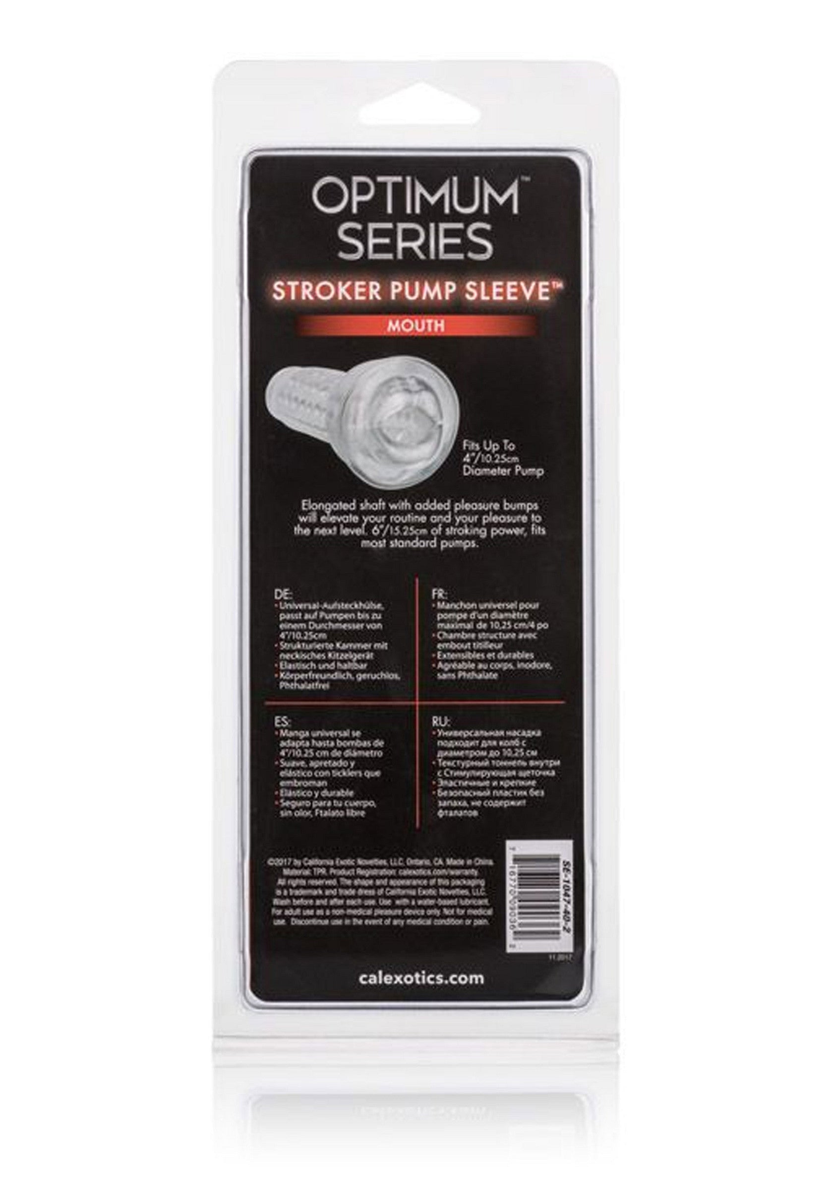12586 calexotics optimum series stroker pump sleeve mouth