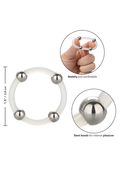 12765 calexotics rings steel beaded silicone ring l