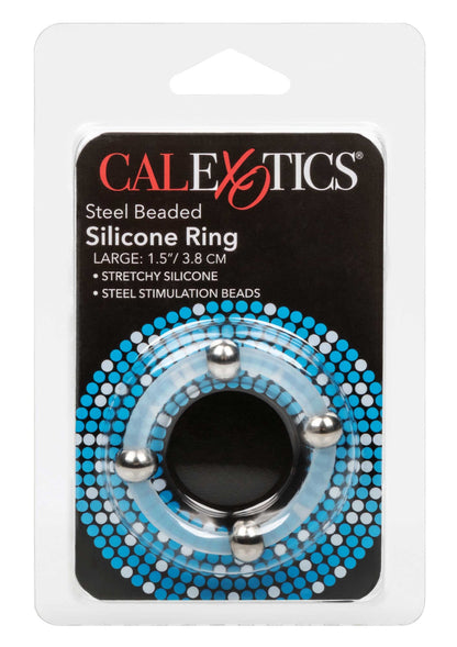 12765 calexotics rings steel beaded silicone ring l