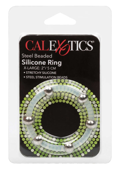 12766 calexotics rings steel beaded silicone ring xl