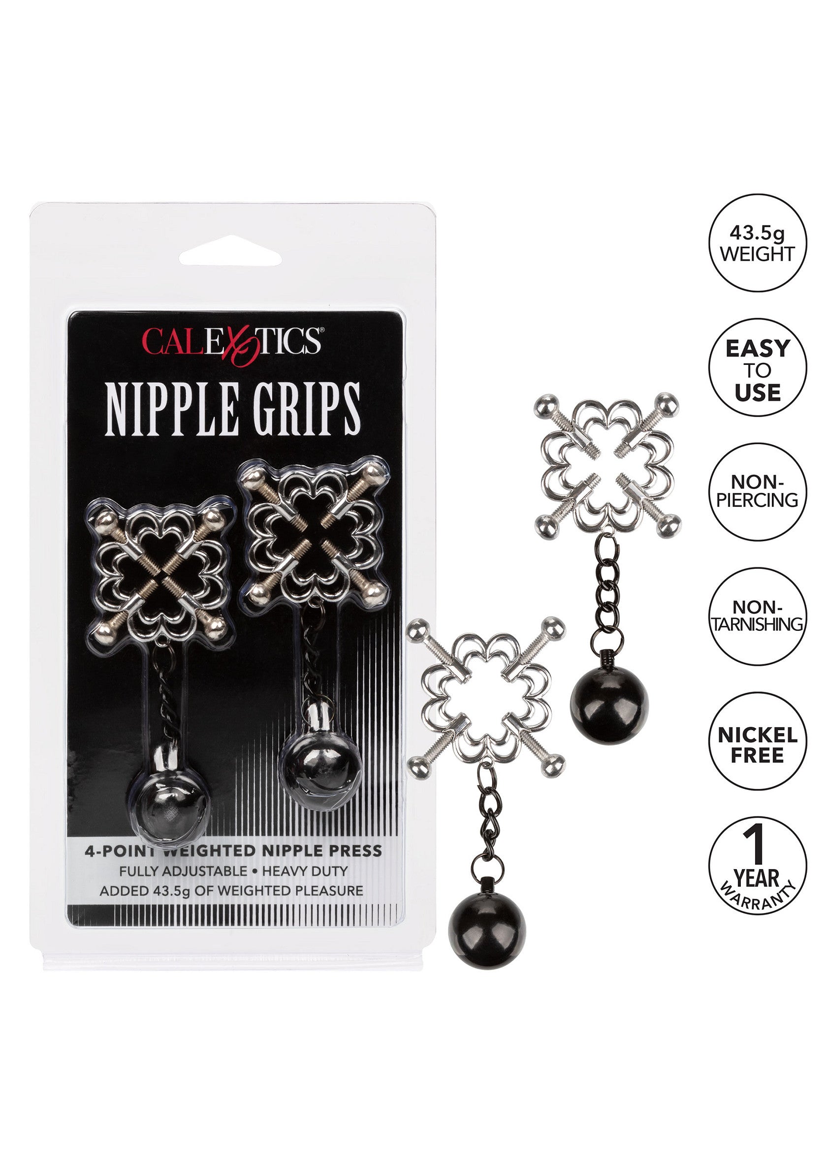 12916 calexotics nipple play 4 point weighted nipple press