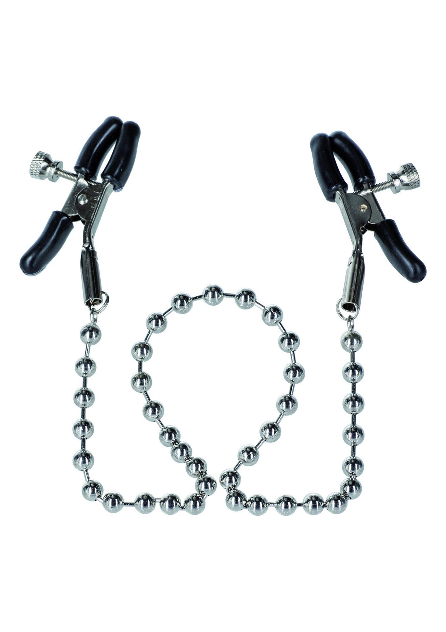 12935 calexotics nipple play silver beaded nipple clamps