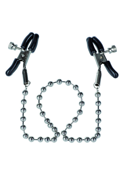 12935 calexotics nipple play silver beaded nipple clamps