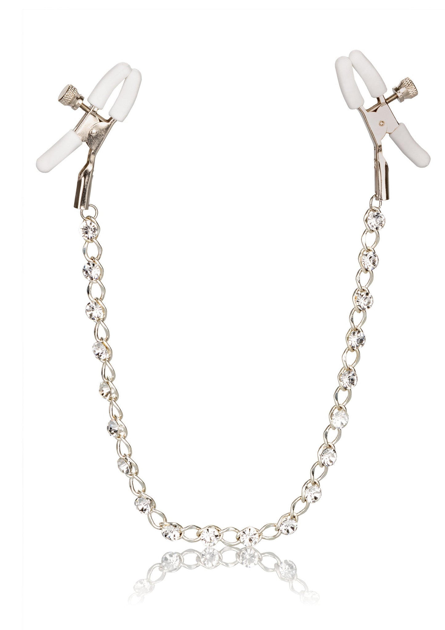 12954 calexotics nipple play crystal chain nipple clamps