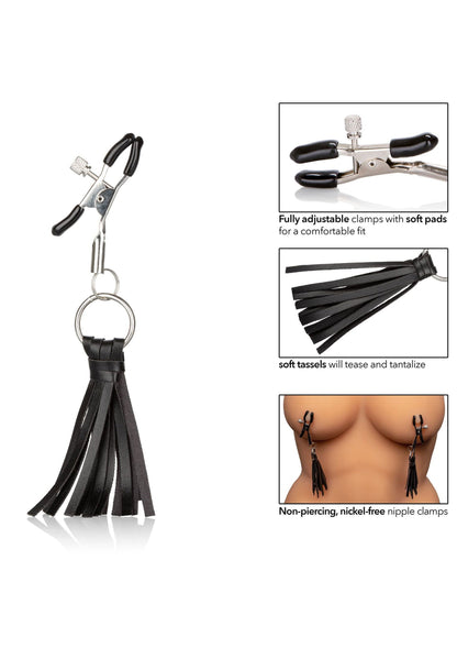 12956 calexotics nipple play playful tassels nipple clamps