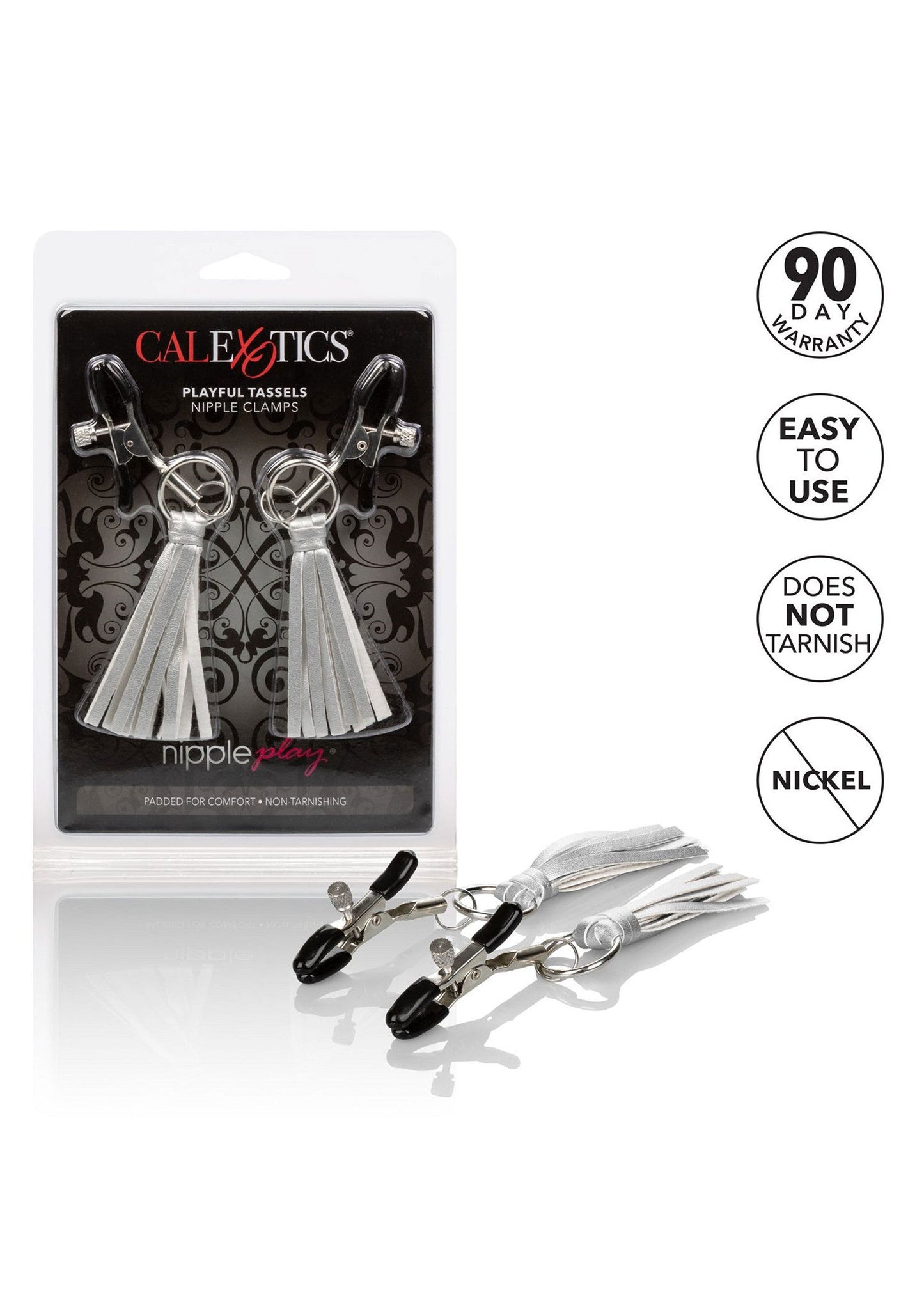 12956 calexotics nipple play playful tassels nipple clamps