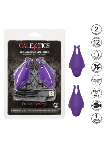 12959 calexotics nipple play rechargeable nipplettes