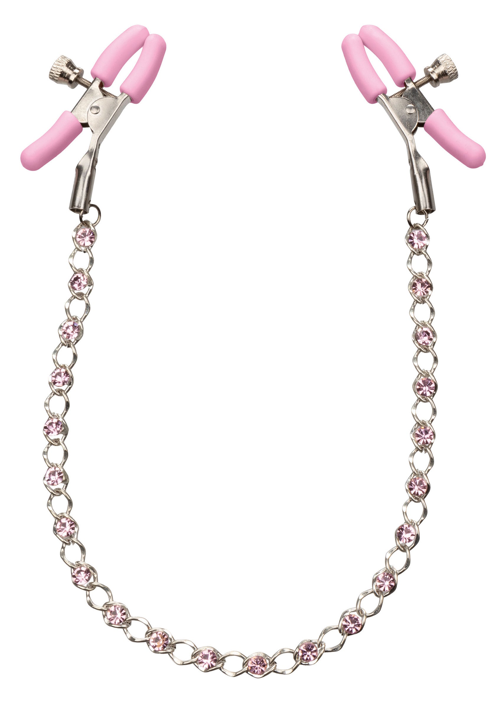 12969 calexotics nipple play crystal chain nipple clamps
