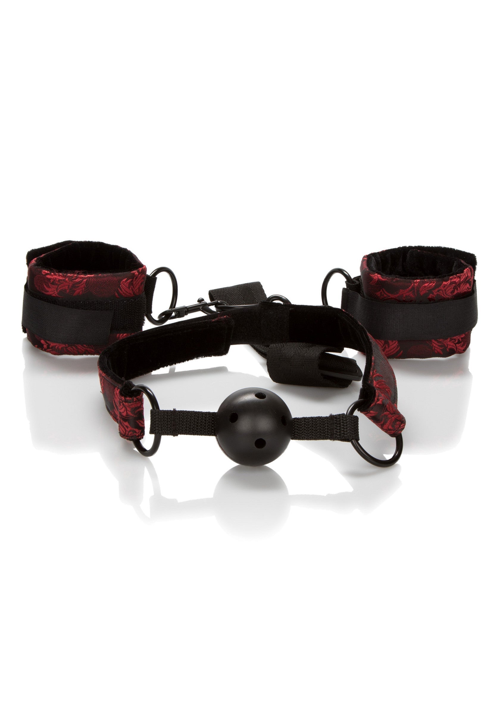 12990 calexotics scandal breathable ball gag with cuffs