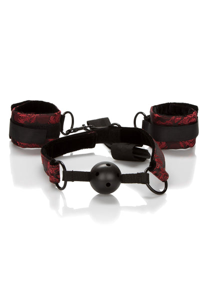 12990 calexotics scandal breathable ball gag with cuffs