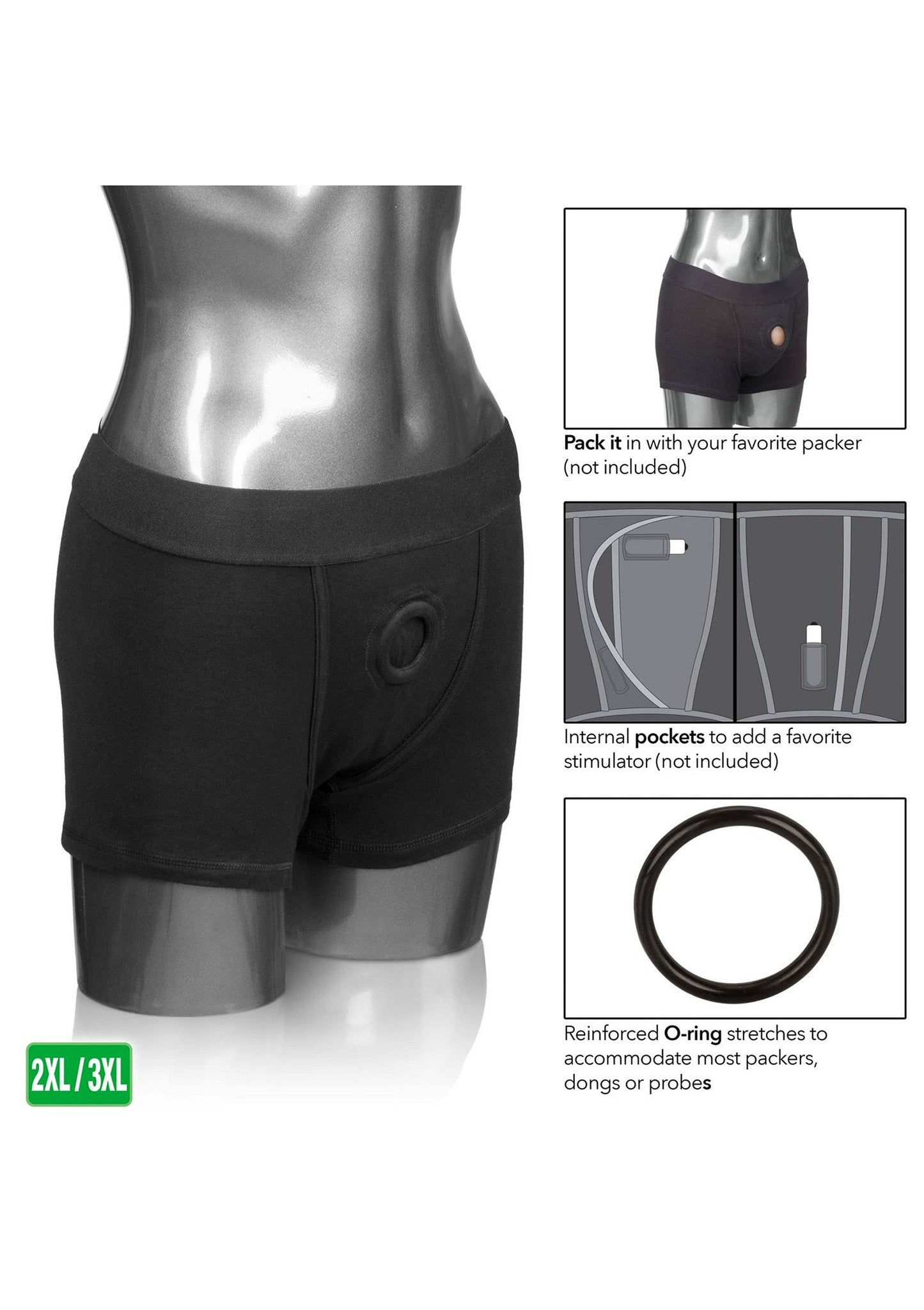 13486 calexotics packer gear boxer brief harness