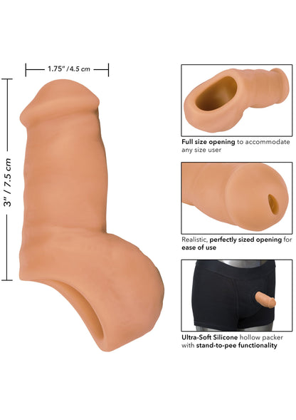 13489 calexotics packer gear soft silicone stand to pee