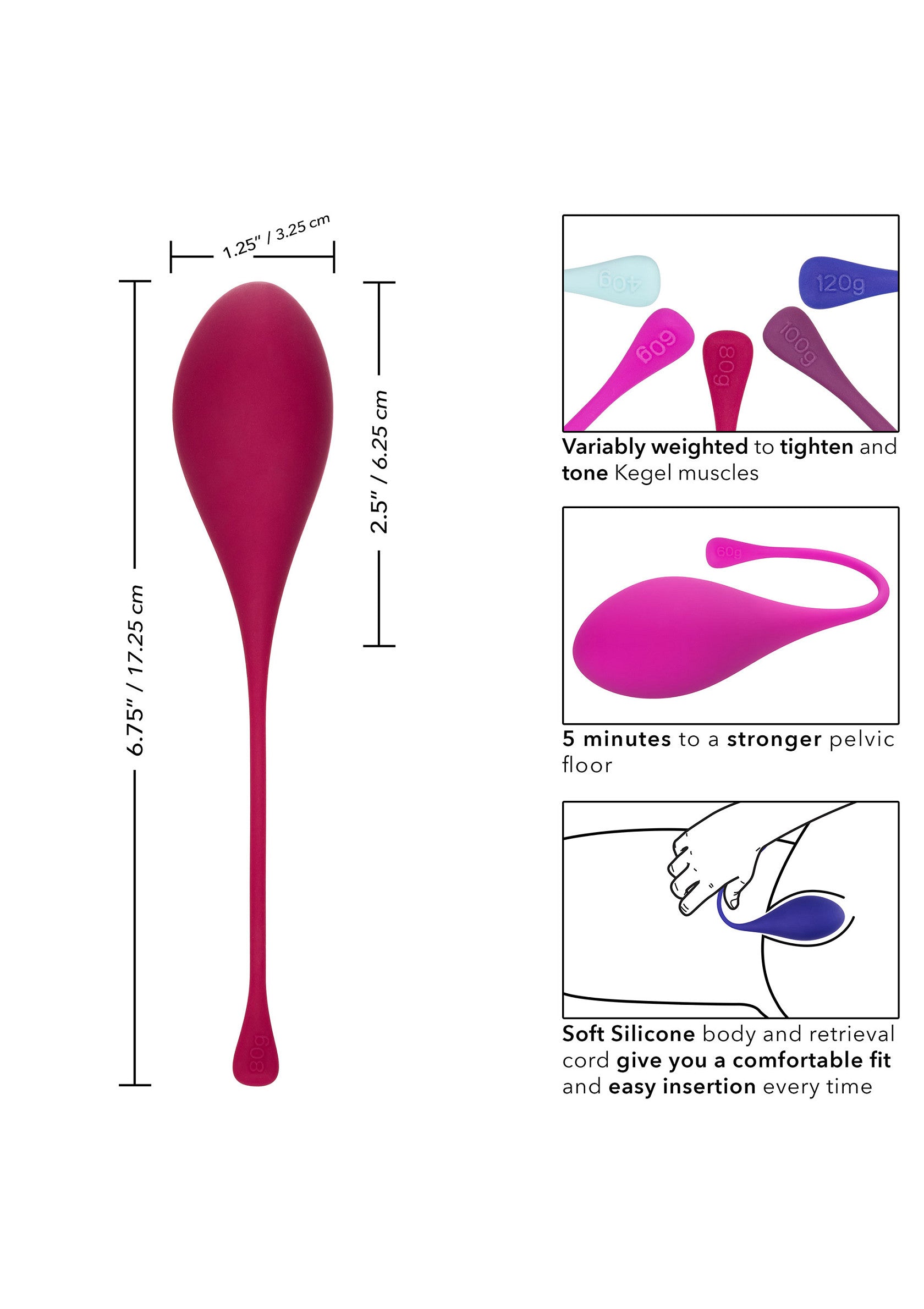 13538 calexotics kegel exercisers kegel training 5 pcs