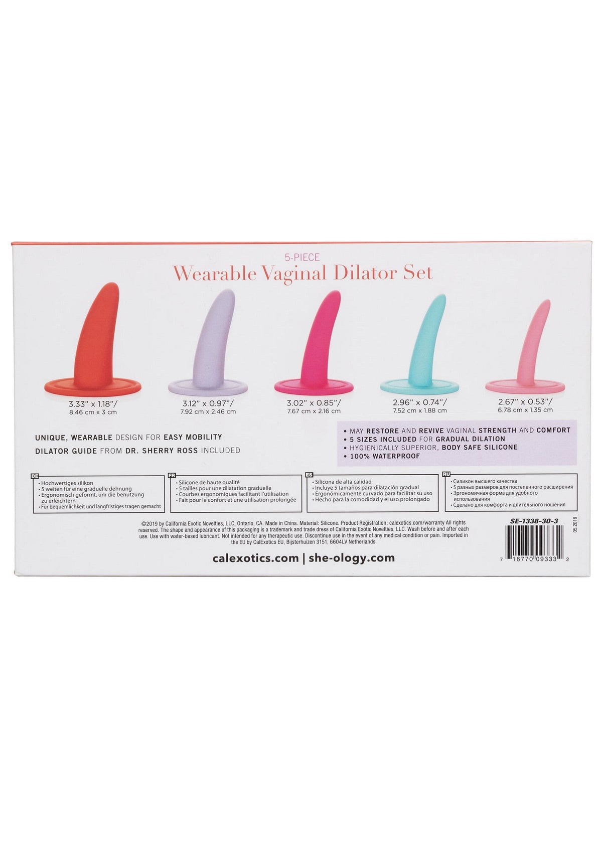 14060 calexotics she ology 5pc wearable dilator set