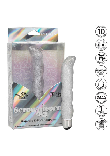 14183 calexotics naughty bits screwnicorn g spot vibrator