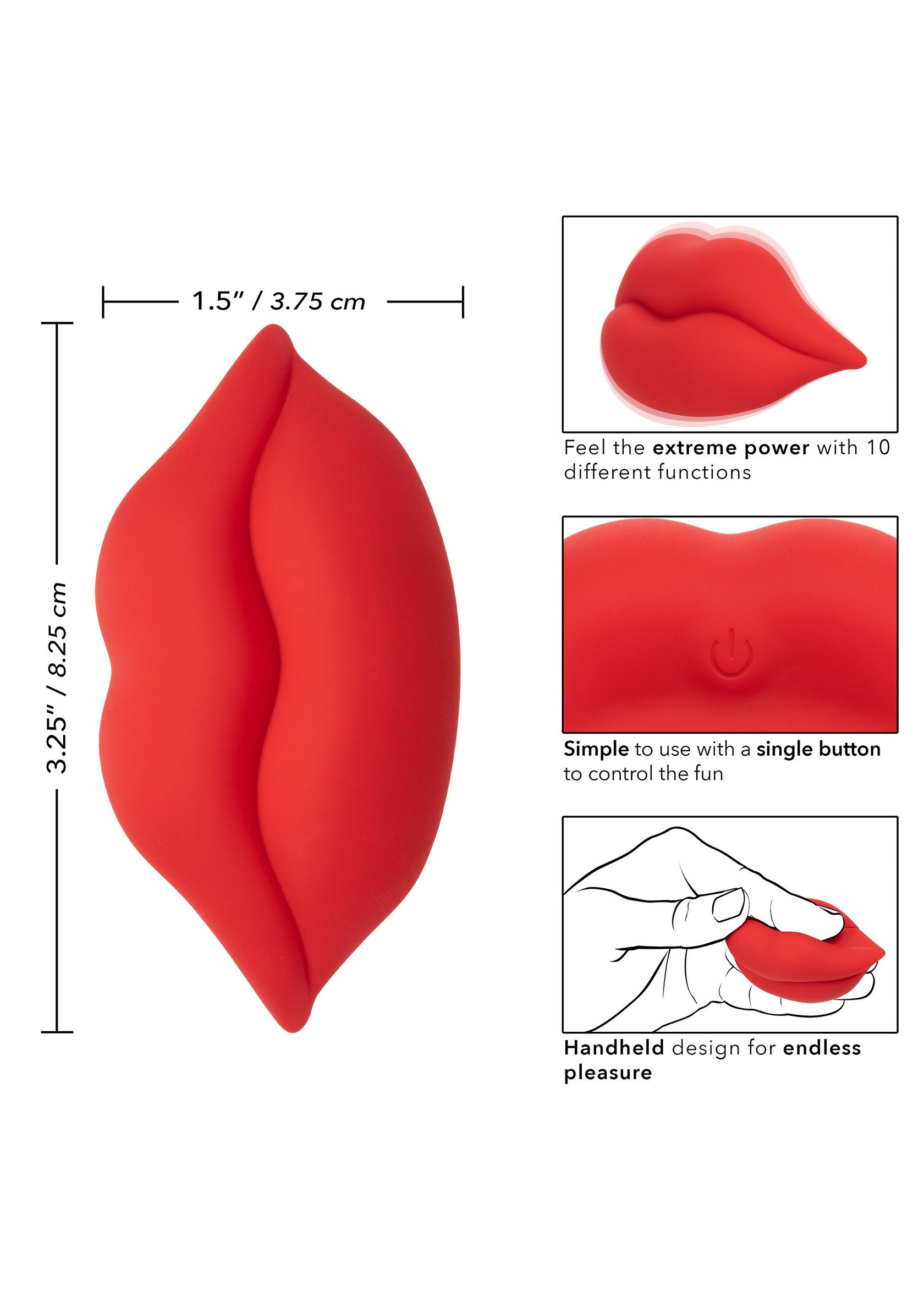 14189 calexotics naughty bits muah mini vibrator