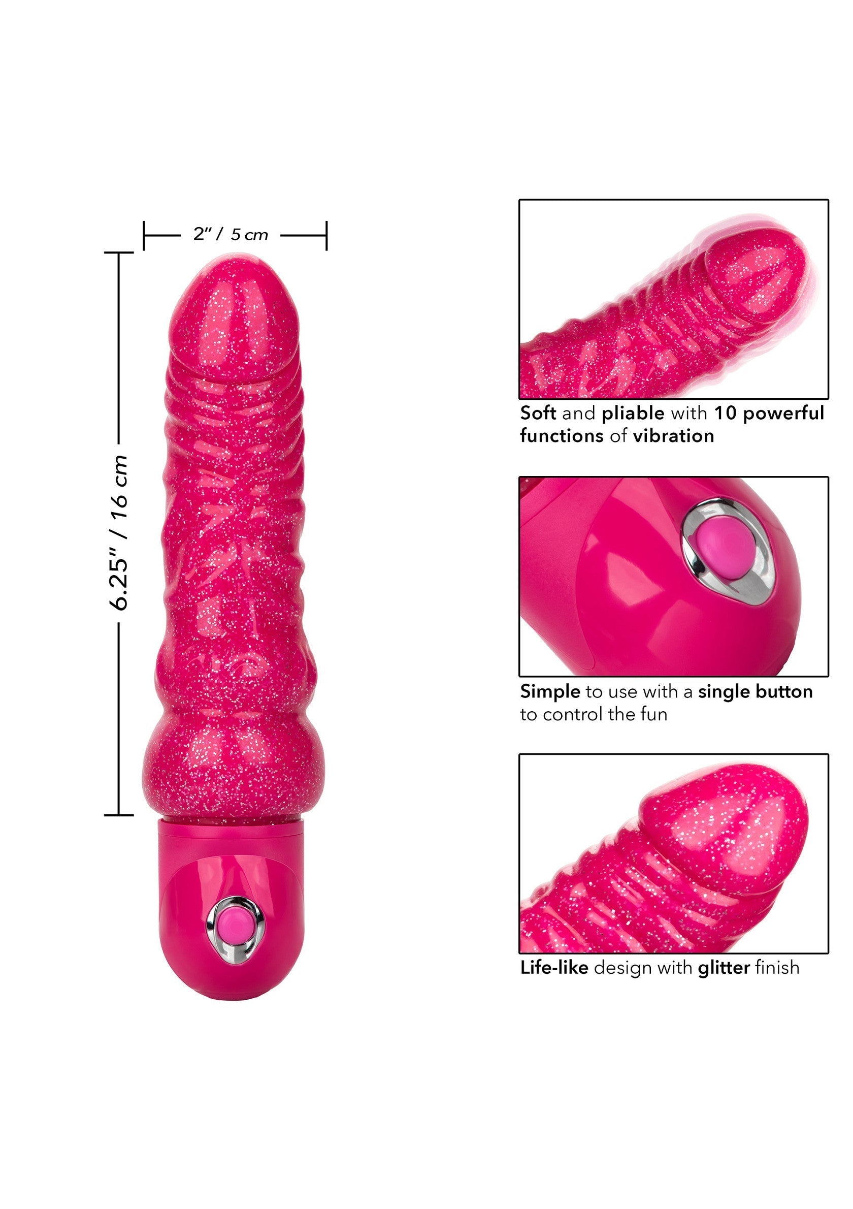 14196 calexotics naughty bits lady boner bendable vibrator