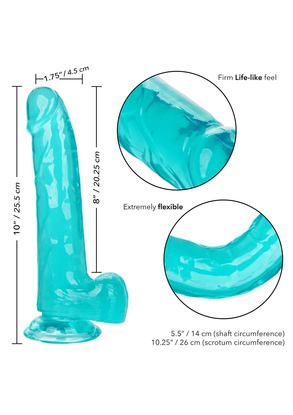 14512 calexotics size queen queen size dong 8 inch