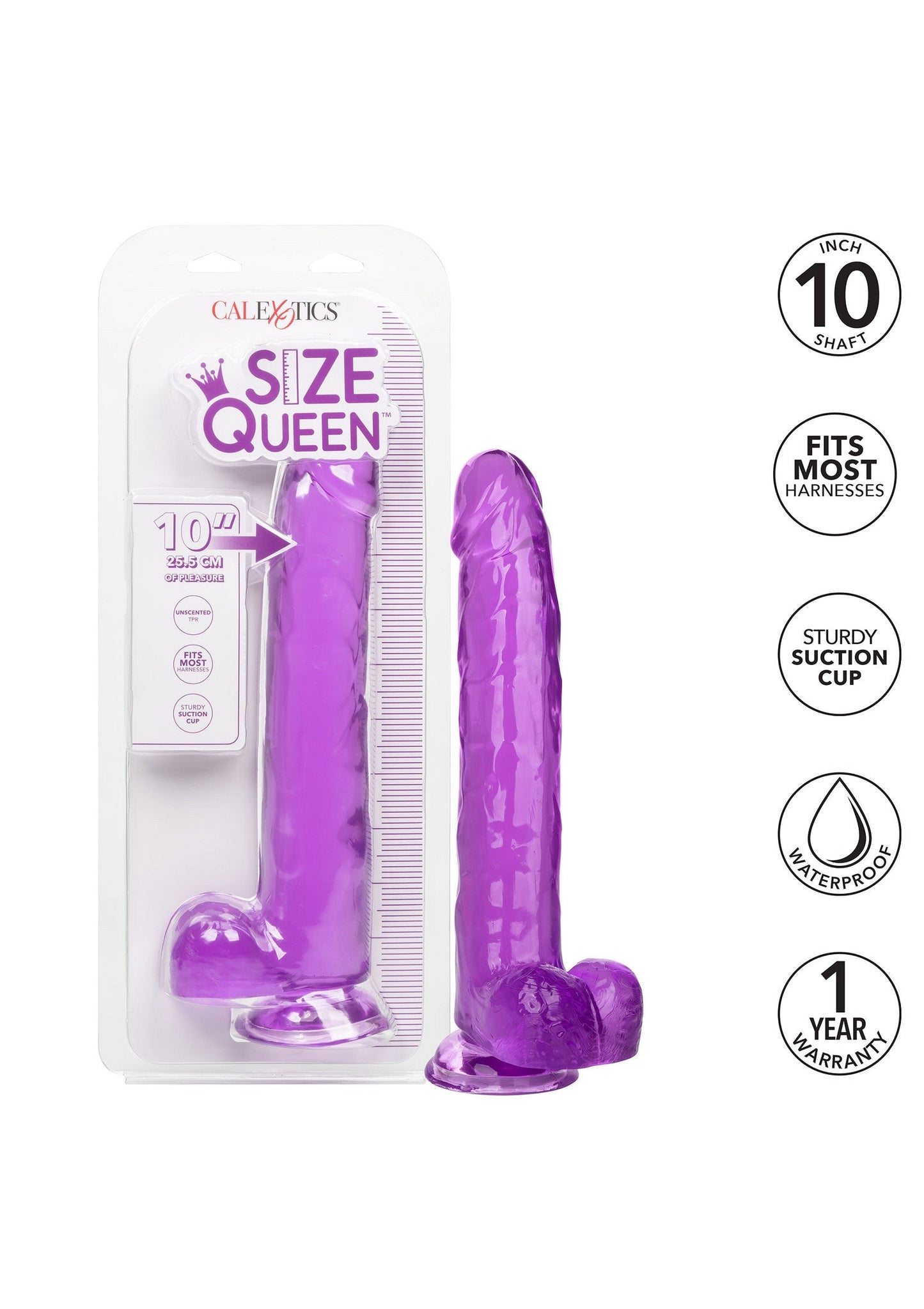 14513 calexotics size queen queen size dong 10 inch