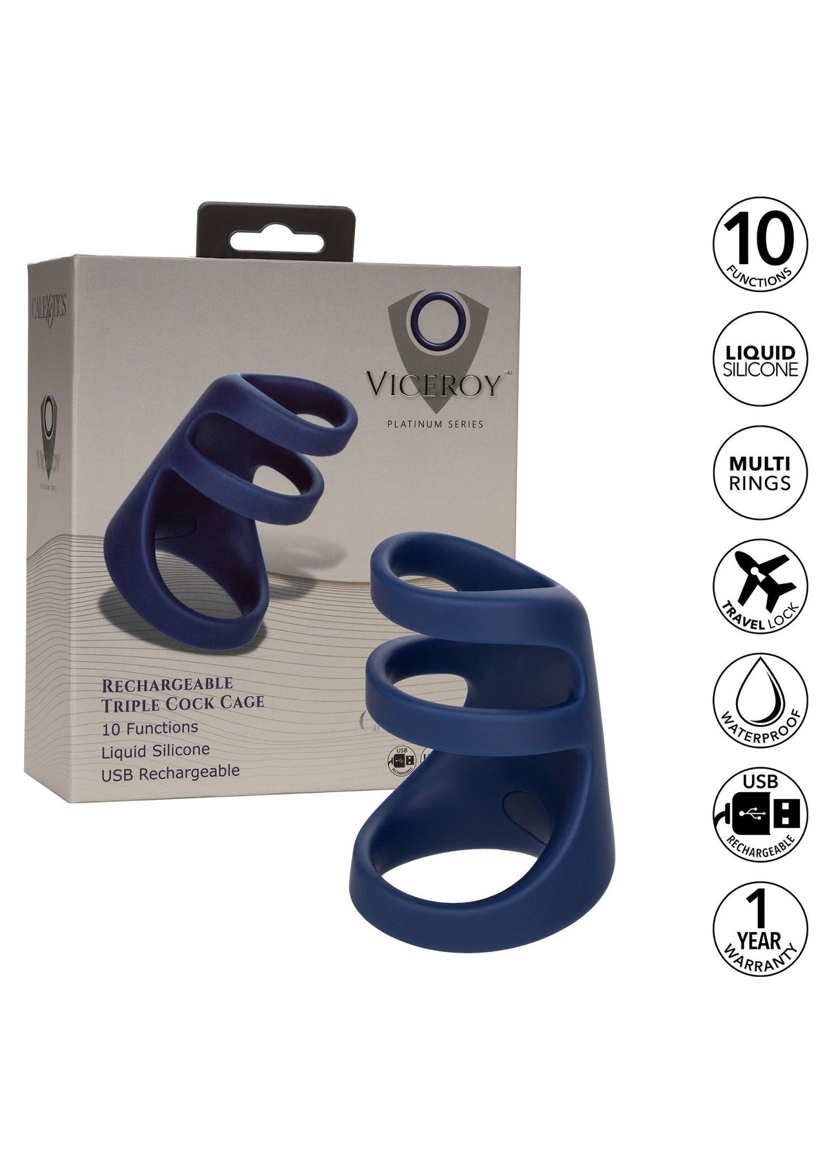 14600 calexotics viceroy rechargeable triple cock cage