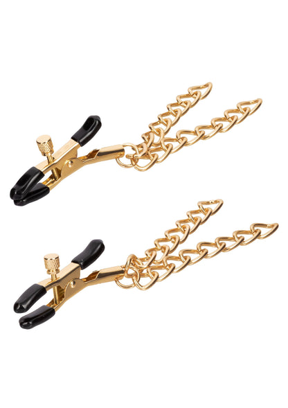 14641 calexotics ride em ride em denim nipple clamps